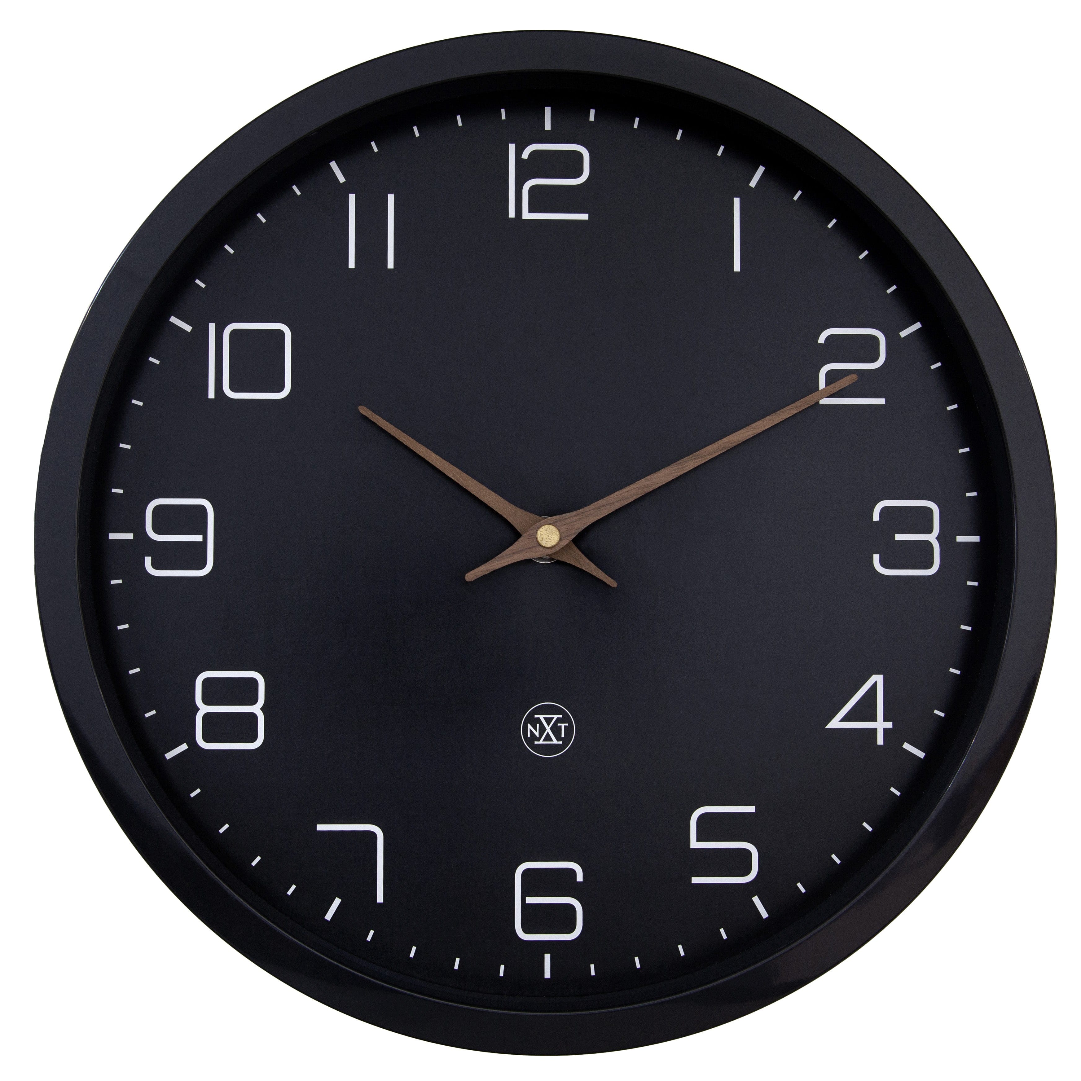 NeXtime Clocks eco-friendly 30cm wall clock with silent paper and bioplastic design, front view showing minimalist style.